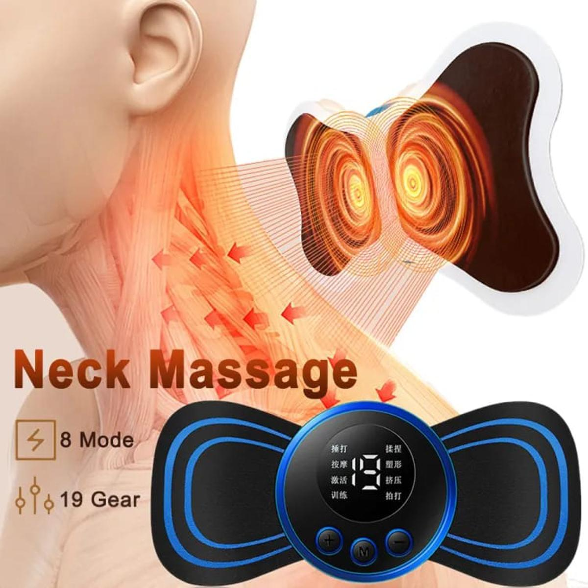 Portable EMS Mini Electric Neck Back Body Massager - Wireless, Pain Relief &amp;amp; Relaxation