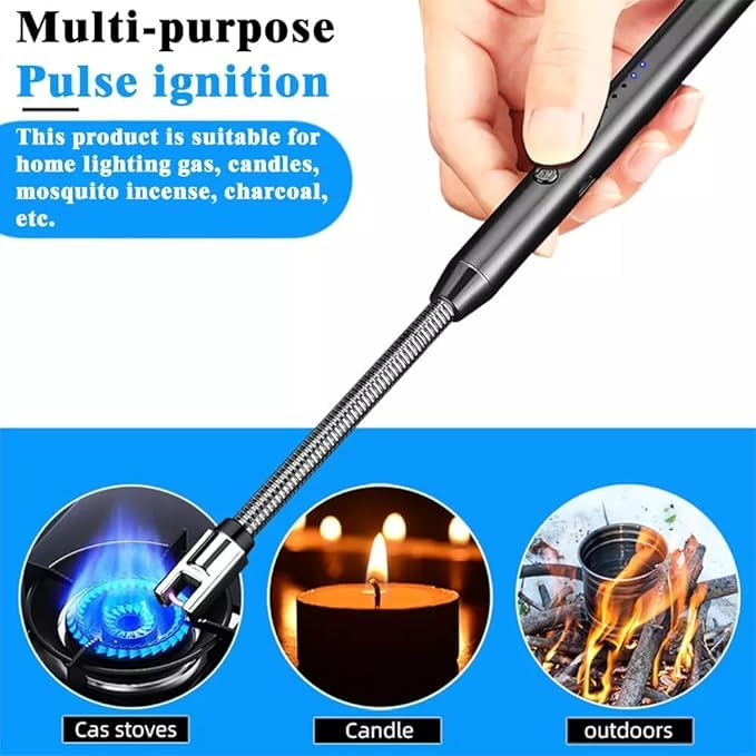 Electric Lighter USB ARC Rechargeable Keychain Lighter – Windproof Electric Plasma Lighter (Card Packing)