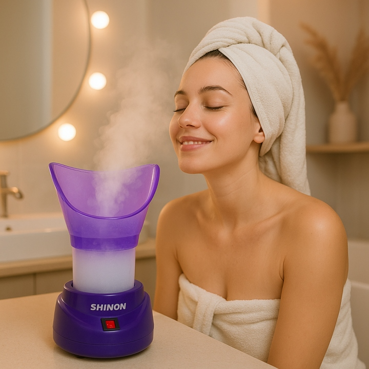 New Shinon 2-in-1 Facial Steamer &amp;amp; Inhaler – Steam Sauna for Face, Blocked Nose, Cold Relief, Aromatherapy &amp;amp; Glowing Skin – Portable Home Facial Spa Machine
